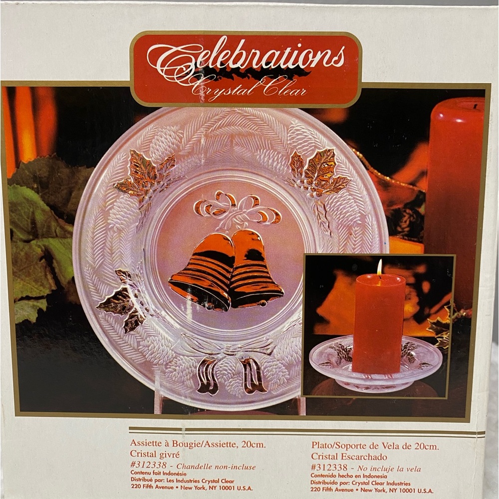8” Season Greetings Candle Plate